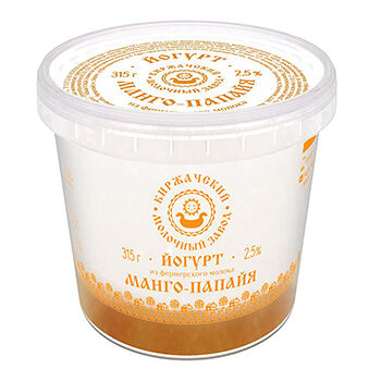 Йогурт Киржачский Молочный Завод манго-папайя 2,5% БЗМЖ