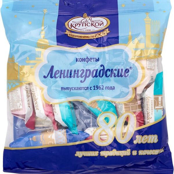 Конфеты КФ Крупской Ленинградские шоколадные, 200г