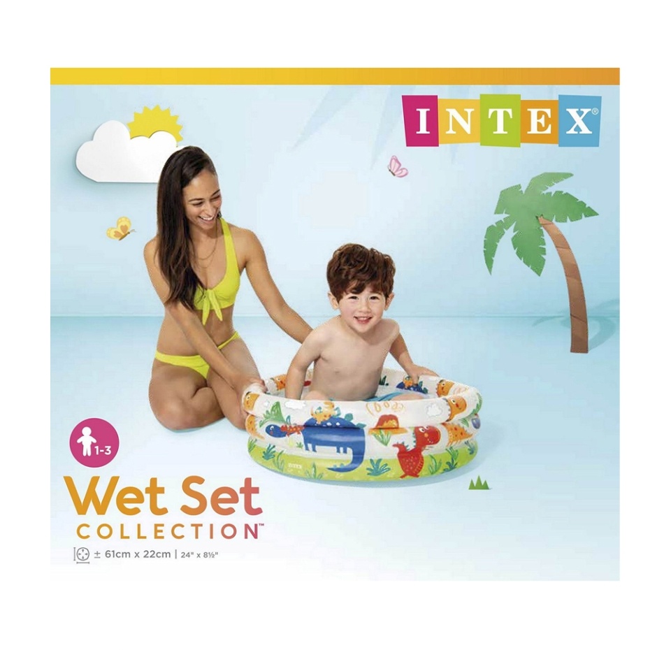

Бассейн надувной Intex Зверята на пляже Beach Buddies Pool 61x22см 1-3 года, Китай