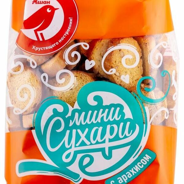 Сухари Ашан Красная Птица с орехом