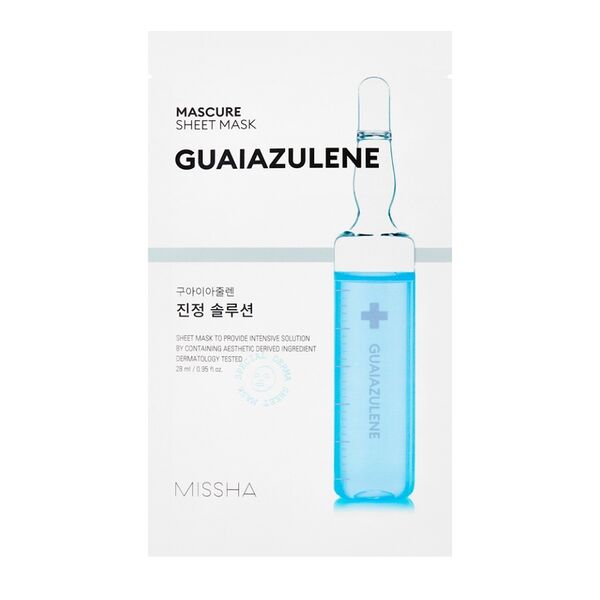 Маска Missha Mascure Guaiazulene успокаивающего действия для раздраженной и чувствительной кожи 28 мл