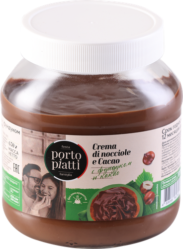 

Паста Porto piatti с фундуком и какао 630 г