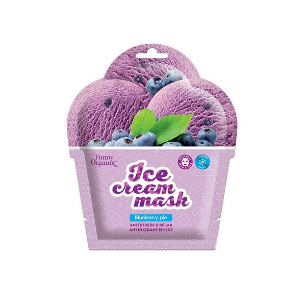 Funny Organix Маска для лица тканевая Прохладный релакс черничный пирог