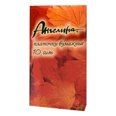 Платочки бумажные Ангелина бумажные 10 шт