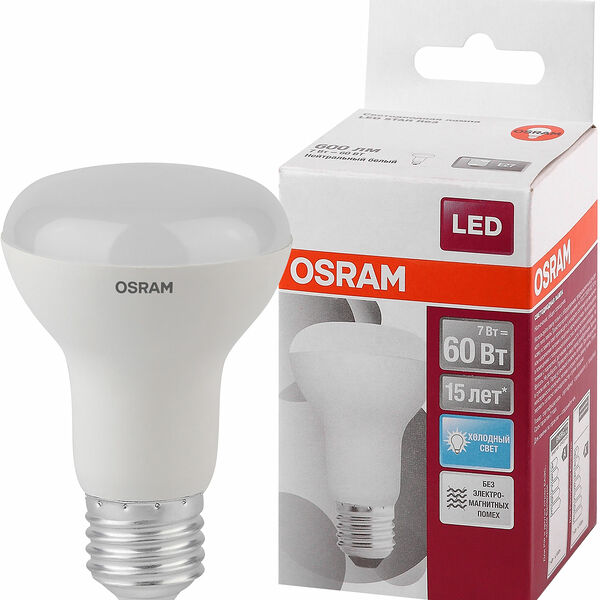 Лампа светодиодная Osram Led рефлектор 7Вт Е27 холодный свет