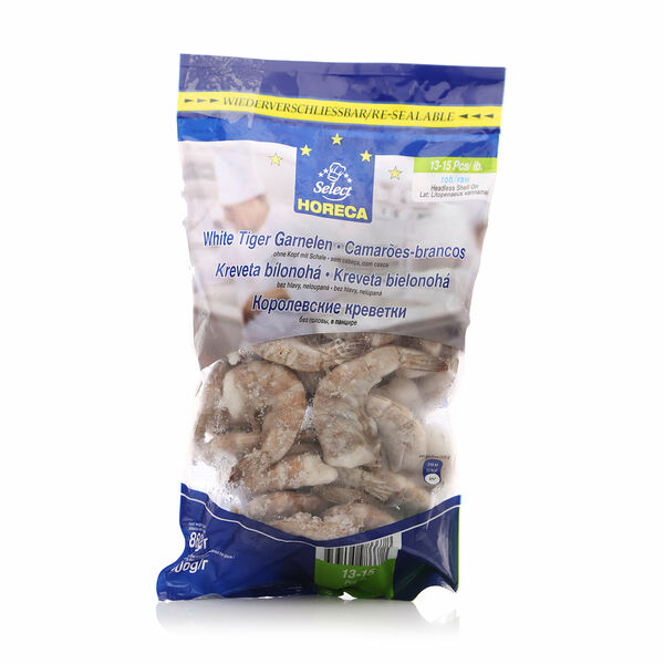 Креветки Королевские в панцире без головы (13-15) замороженные TM Metro Chef (Метро Шеф)