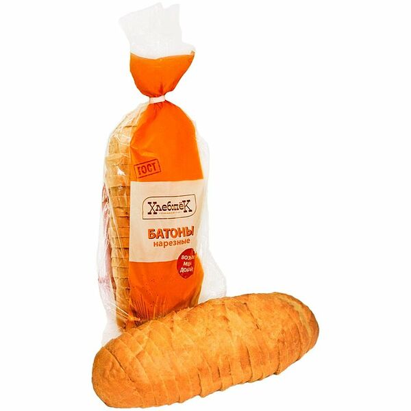 Батон Хлебопек нарезной нарезка 350г