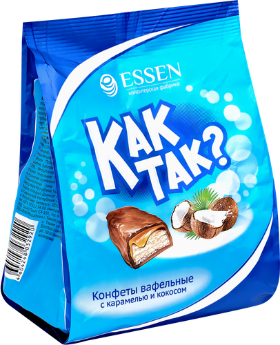 

Конфеты вафельные Essen Как так с карамелью и кокосом 210 г
