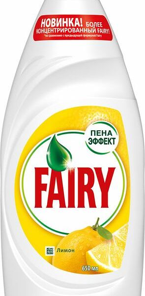 Средство для мытья посуды Fairy сочный лимон, 650мл
