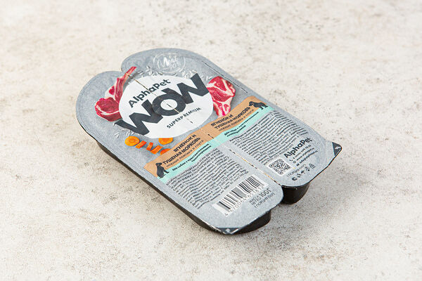 Корм влажный для собак Ягненок и тушеная морковь нежные ломтики в соусе