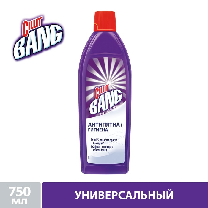 

Чистящее средство Cillit Bang Антибактериальное Антипятна + гигиена 750 мл