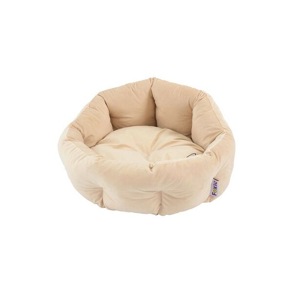 Лежак для животных FOXIE Softy 55x55см круглый из меха молочно-серый