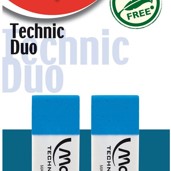Ластик Technik Duo Товар чернила/карандаш 2 шт. в блист Maped