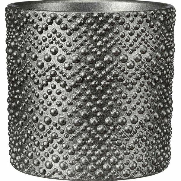 Горшок бетонный Бисер темно-серый, 1,82 л