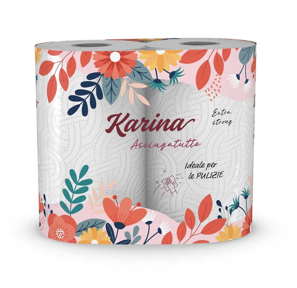 

Полотенца бумажные 2-слойные, Karina, 73 листа, 2 рулона, Италия