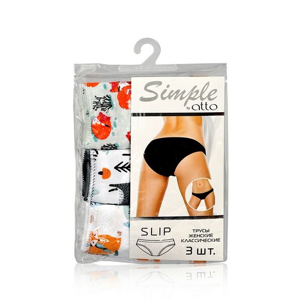 Женские трусы Atto К-10, размер S, 3 шт