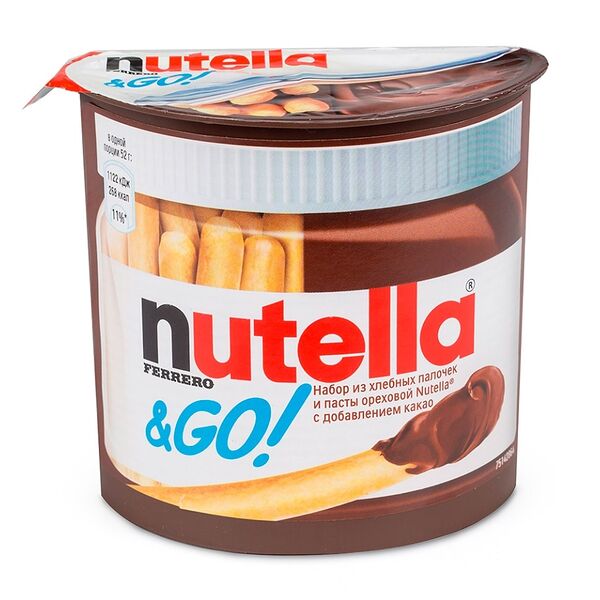 Паста ореховая Nutella&GO с хлебными палочками, 52г