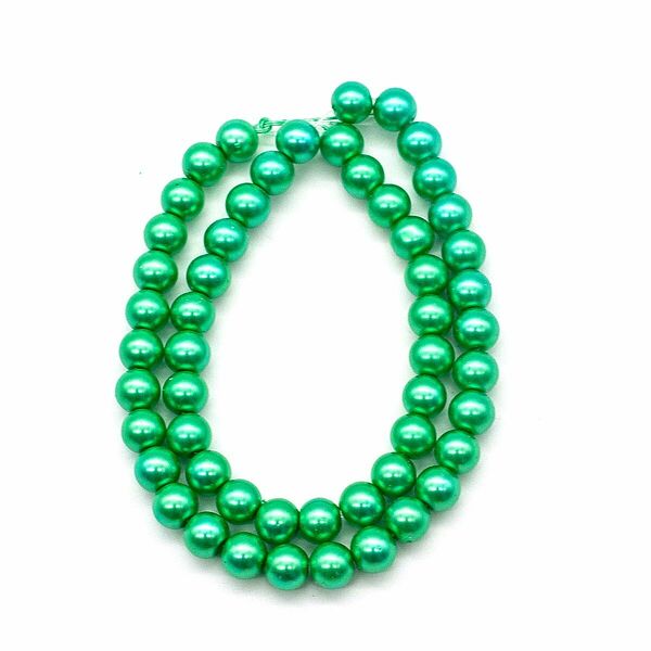 Бусины стеклянные на нитке, 8 мм, длина 40см(SB-34)