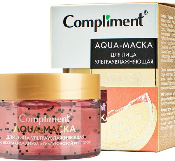 Aqua-маска для лица Compliment с экстрактом арбуза и гиалуроновой кислотой 100мл