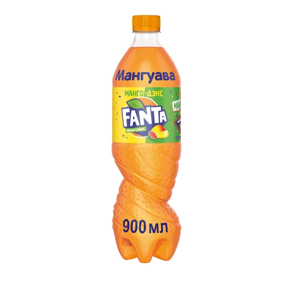 

Напиток Fanta Манго-Дэнс Мангуава сильногазированный 0.9 л