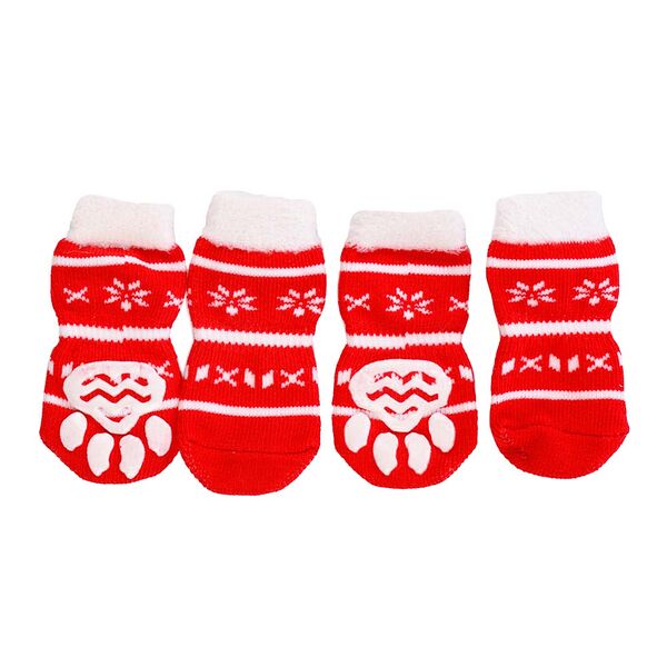 Носки для собак M красный (унисекс)