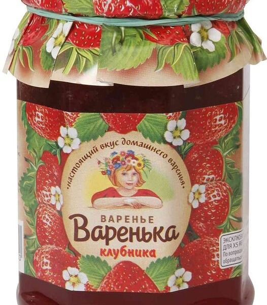 Варенье Варенька клубничное 380г