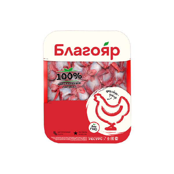 Желудки мышечные ц/б охл. лоток 0,9кг Благояр