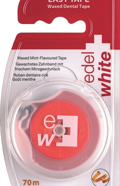 Зубная лента Edel+White Easy Tape вощеная с мятным вкусом 70м
