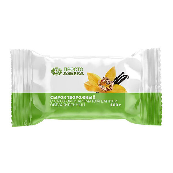 Сырок творожный Просто Азбука обезжиренный с ванилью