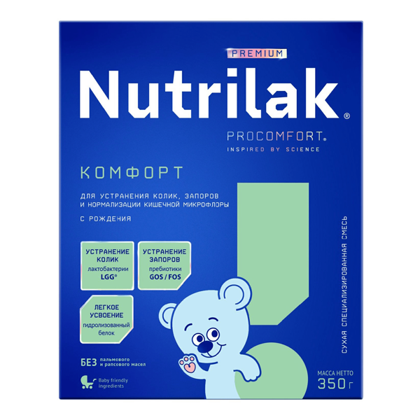 Смесь сухая Nutrilak Premium Комфорт, с рождения, 350г