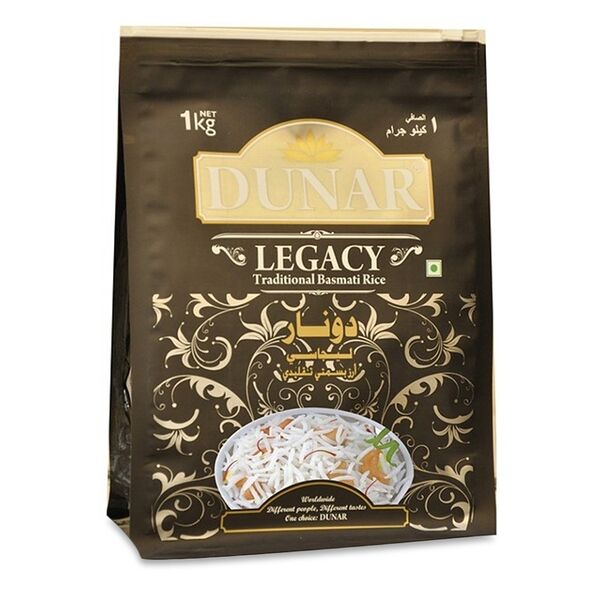 Рис Dunar Legacy Басмати традиционный длиннозерный шлифованный