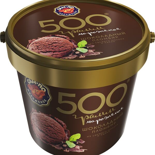 Мороженое Сам-По пломбир шоколадный, ведерко