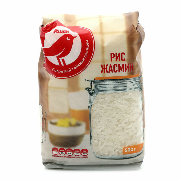 Рис белый АШАН Красная птица Жасмин