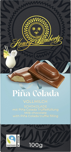 Шоколад молочный LAMBERTZ с начинкой Pina Collada и трюфель, 100г