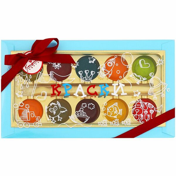 Набор Конфаэль Краски мармелада желейного и шоколада белого фигурного, 205г