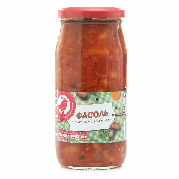 Фасоль белая АШАН Красная птица с лесными грибами