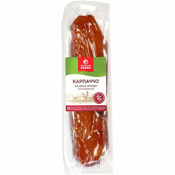Карпаччо Новгородский Бекон из мяса цыплят-бройлеров сырокопченое сорт Экстра