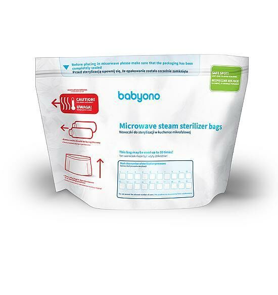 Пакеты для стерилизации в микроволновой печи, 5 шт, Babyono