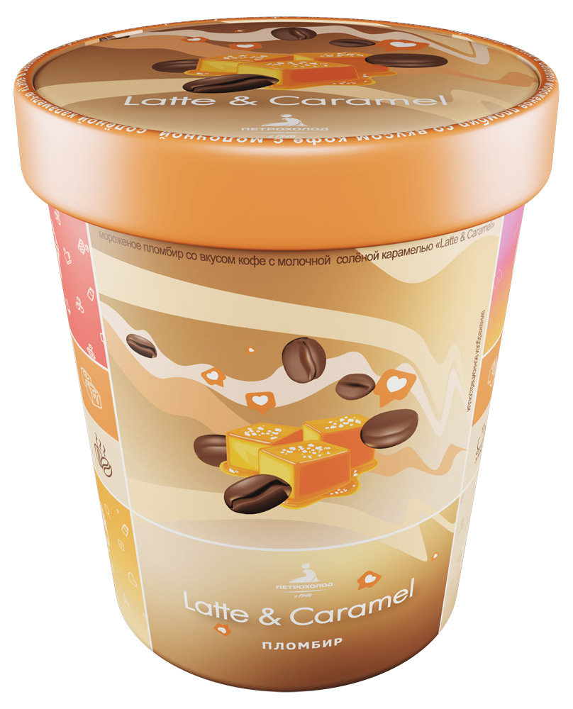 

Мороженое Петрохолод Latte & Caramel, пломбир, 12% 300 г
