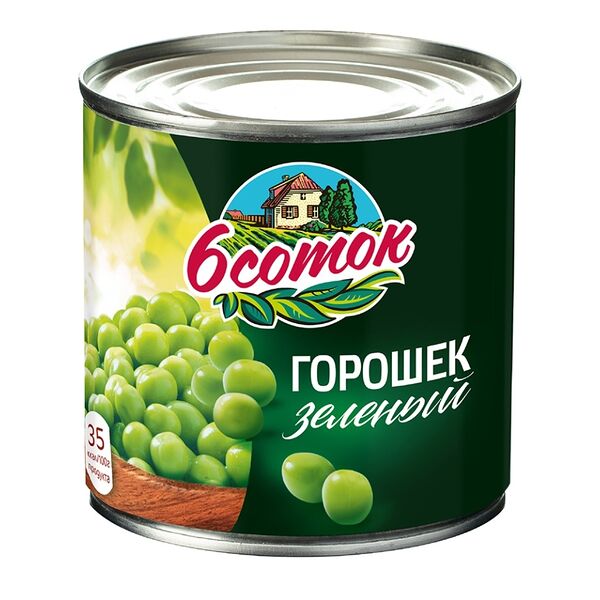 Горошек 6 соток зеленый, 400г