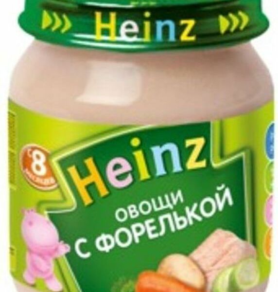 Пюре Heinz овощи с форелькой с 8 месяцев, 120г