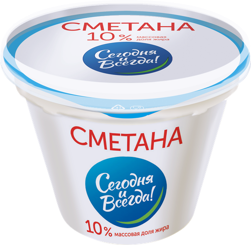 

Сметана Сегодня и Всегда 10%, бзмж 300 г