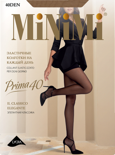 

Колготки женские MINIMI Prima 40 с шортиками, 40 den caramello 5