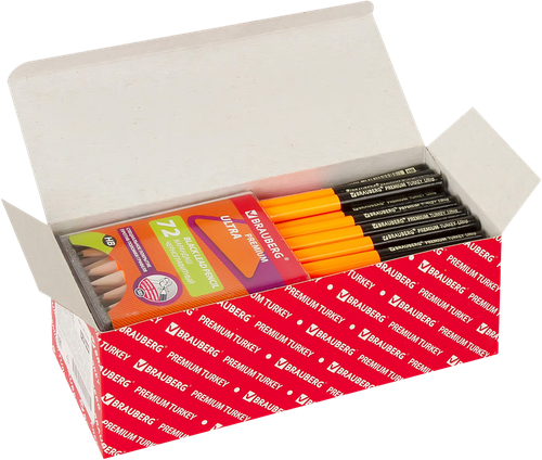 

Карандаш чернографитный BRAUBERG Premium Turkey Ultra НВ, в ассортименте