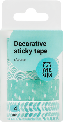 

Набор лент клейких Meshu Azure декоративные 4 шт 3 м х 1.5 см в ассортименте 1 упаковка
