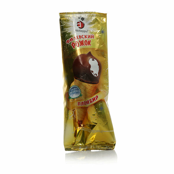 Мороженое пломбир ванильный Филевский Рожок 17,2% ТМ Айсберри