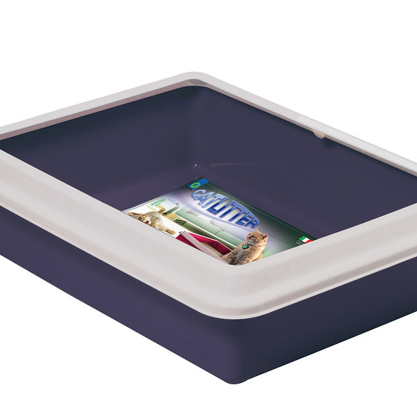 Туалет с бортиком 43,5х34х11см серый