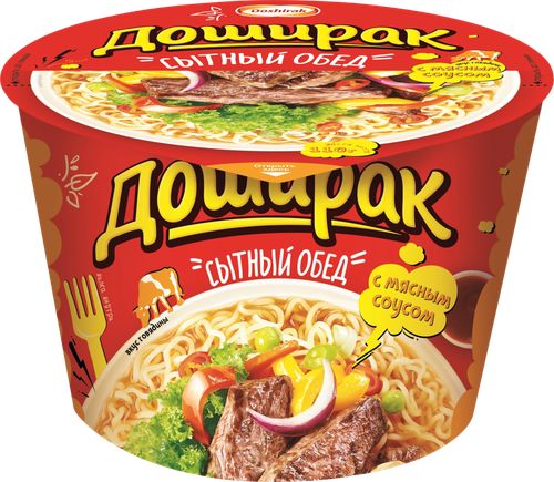 

Лапша быстрого приготовления Доширак Сытный обед Говядина 110 г