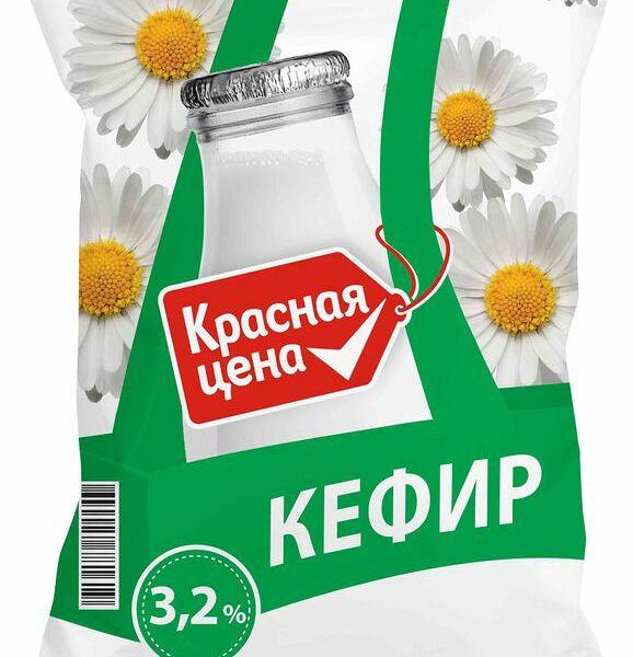 Кефир Красная цена 3,2% 900 г