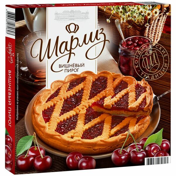 Пирог Шарлиз Фруктовый Пай песочный с вишневым джемом 430 г